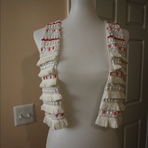 H&M Beaded & Fringe Vest